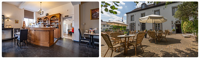 Sfeerbeeld van het restaurant en het terras van Fletcher Hotel-Restaurant De Burghoeve